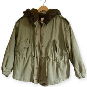 Urban Outfitters Green Hooded Parka